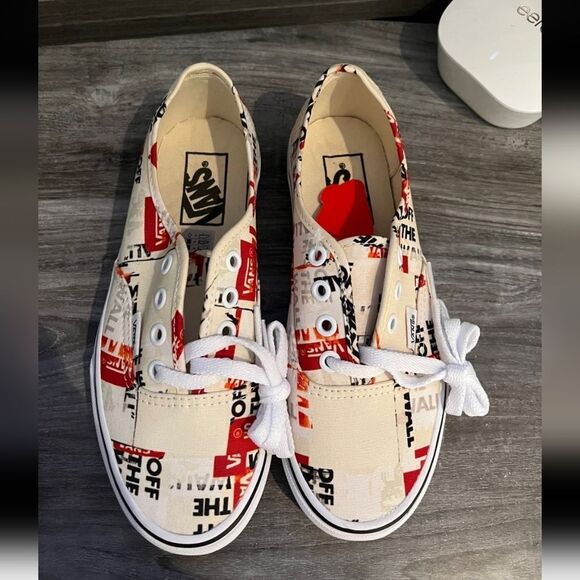 Vans Off The Wall Packing Tape Sneakers Sz 5.5 - Picture 1 of 5